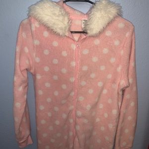 Fuzzy adult onesie